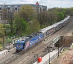 Westbound NJT Train 5121 is seen from the new parking deck